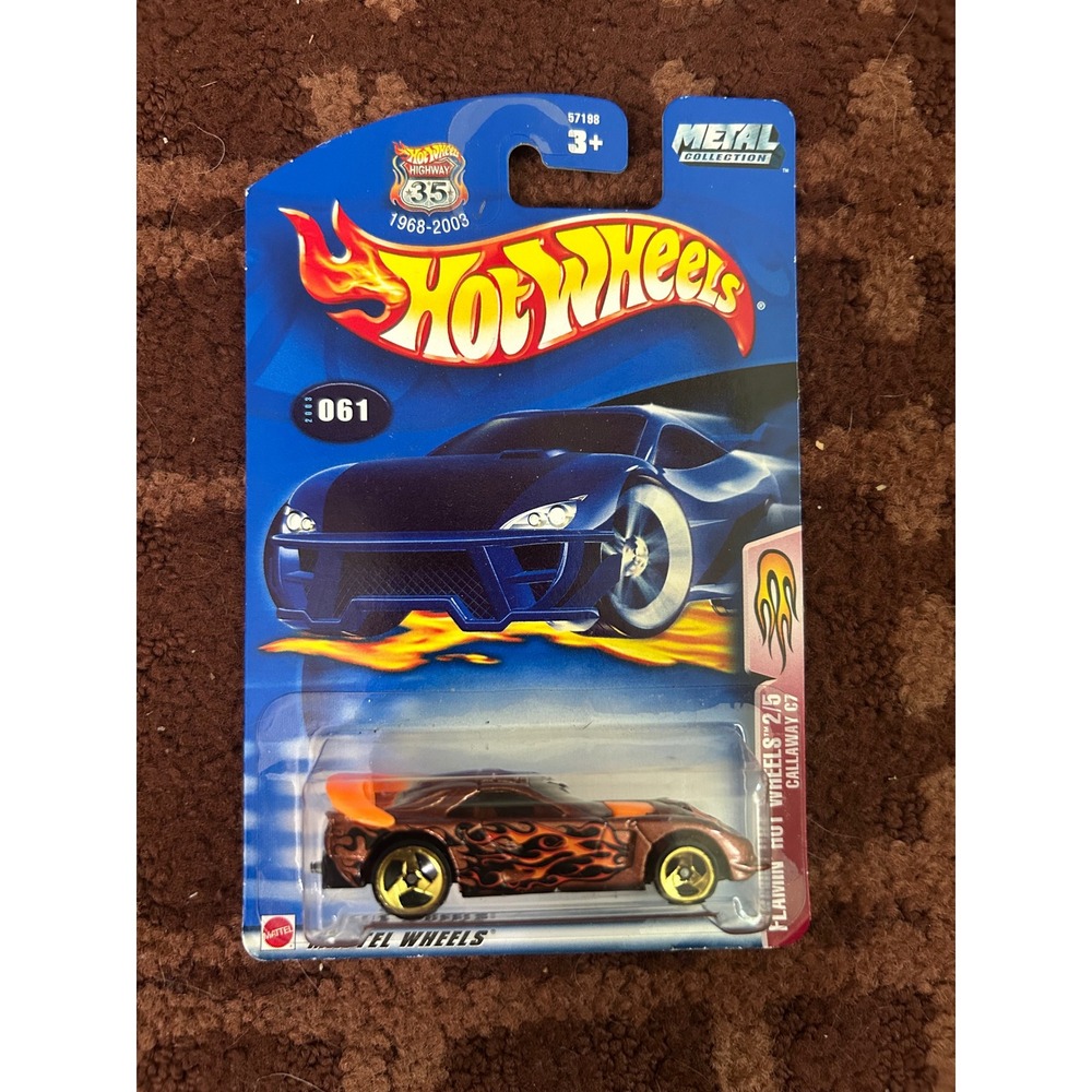 Hot Wheels 2003 Highway 35 Callaway C7 Brown Flames Flamin Hot Wheels‎ 061 57198